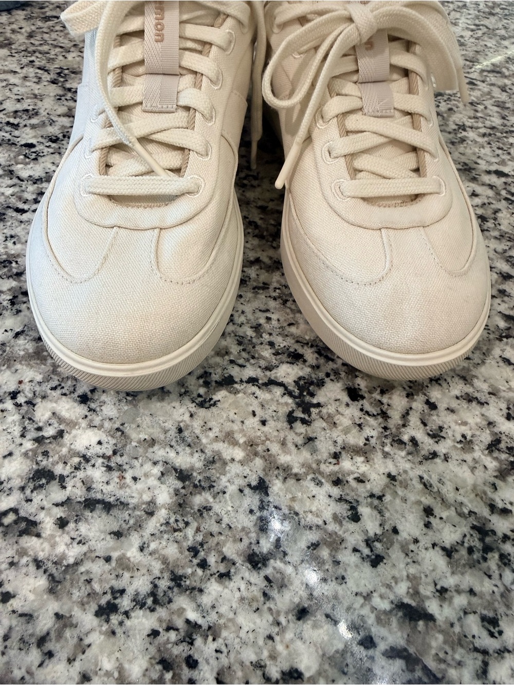 lululemon athletica Cream Canvas Low-Top Sneakers size 8 - Picture 12 of 14